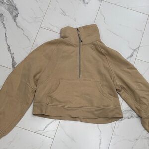 Lululemon Tan Scuba Quarter-Zip Pullover XS/S
